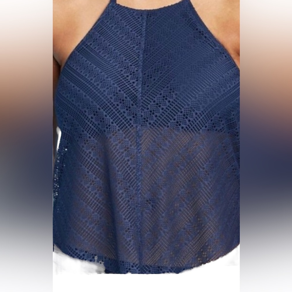 Kona‎ Sol Tankini Tank Top Oxford blue size small boxswim